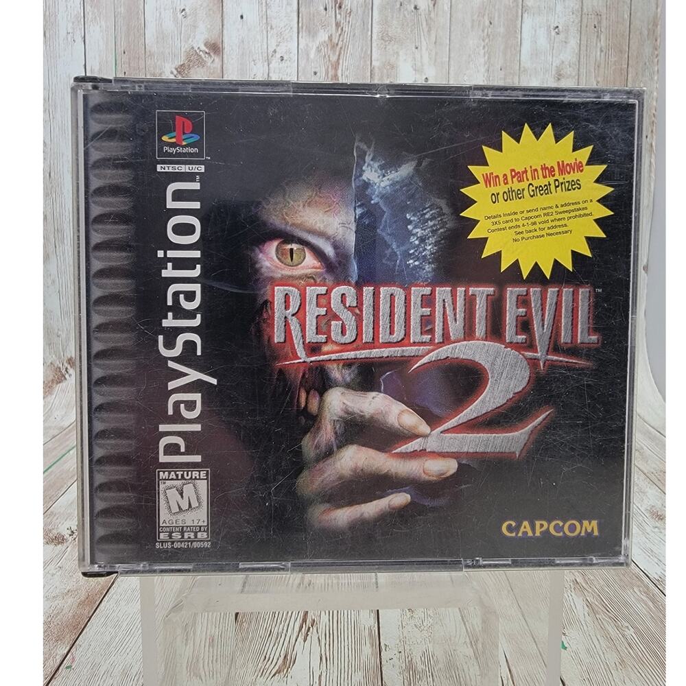 Resident Evil 2 (Sony PlayStation 1 PS1, 1998) Complete With Manual